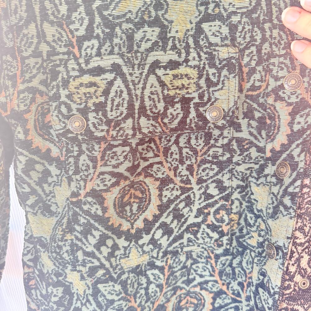 NWT Free People We The Free Tapestry Fog Jacquard Shirt Sz S Shacket Oversized - Picture 11 of 14